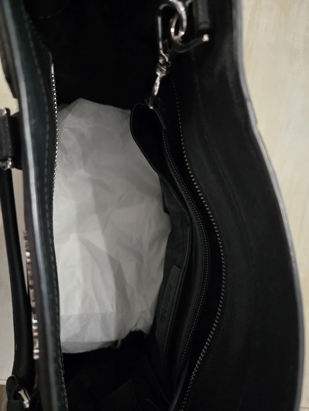Michael Kors Black Saffiano Tote with Gold Logo
